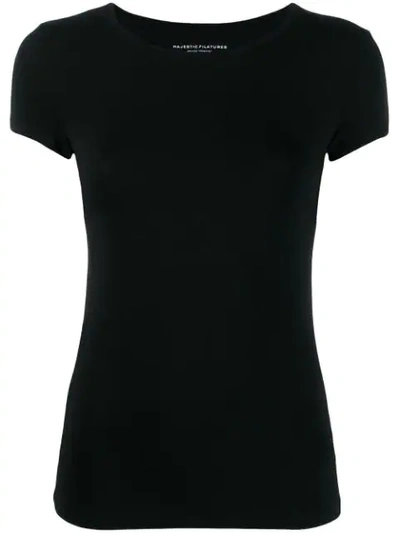 Shop Majestic Skinny Fit T-shirt In Black
