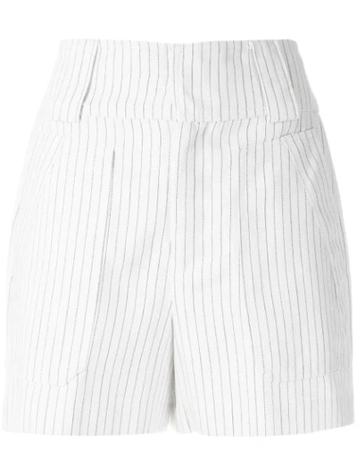 Shop Tufi Duek Pinstripe Shorts In White