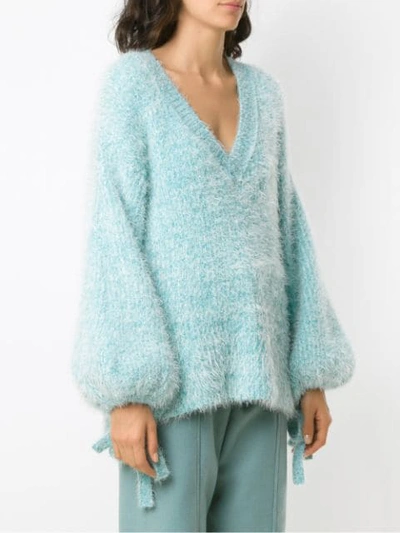 Shop Framed Malaga Knitted Top In Blue