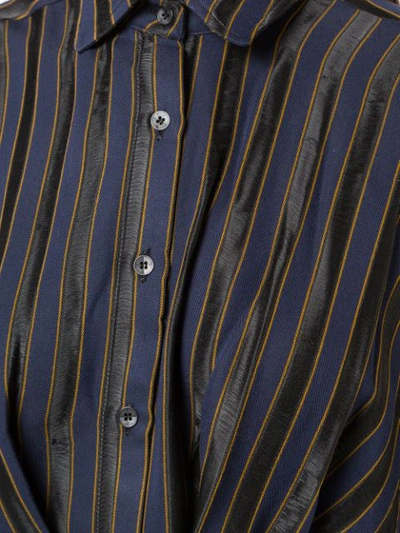 Shop Palmer Harding Palmer / Harding Striped Belted Shirt - Blue