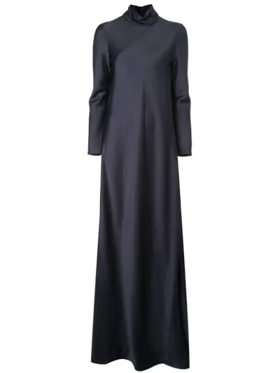 Shop Maison Rabih Kayrouz Cowl Neck Dress In Blue