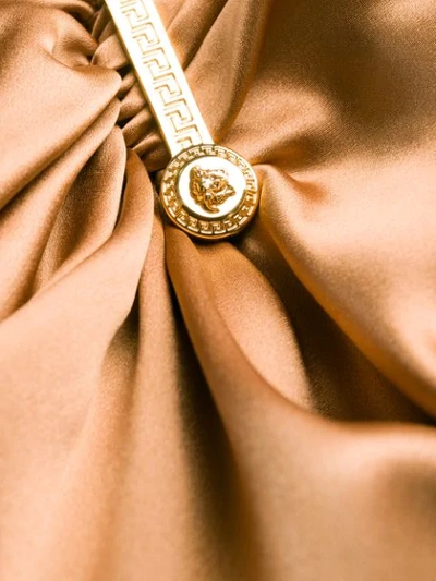 Shop Versace Verziertes Kleid In Brown