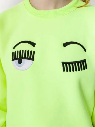 Shop Chiara Ferragni Flirting Sweatshirt In Yellow