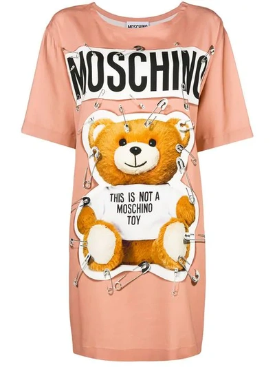 Shop Moschino Teddy Bear T In Pink