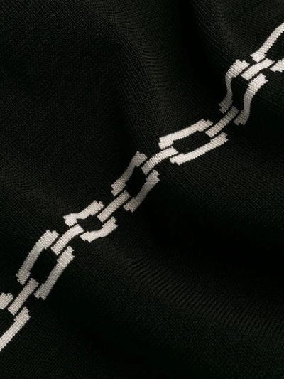 Shop Pinko Chain Pattern Knitted Dress In Black