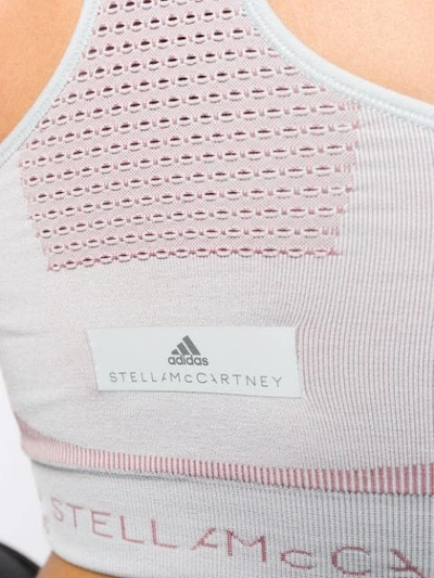 Shop Adidas By Stella Mccartney Primeknit Sports Bra In Grey