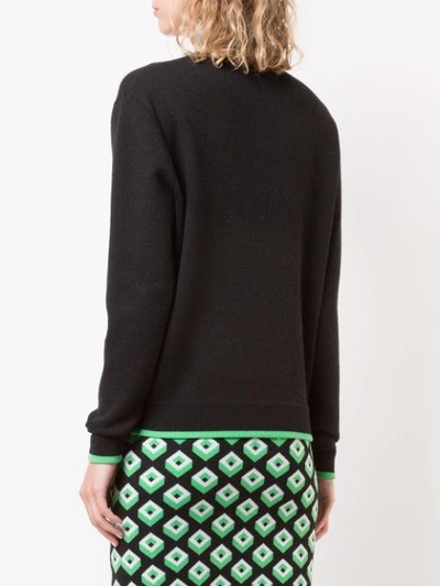 Shop Diane Von Furstenberg Dvf  Graphic Design Jumper - Black