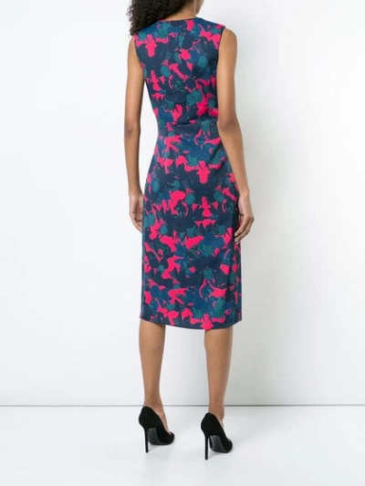 Shop Jason Wu Collection Floral Print Wrap Dress - Blue