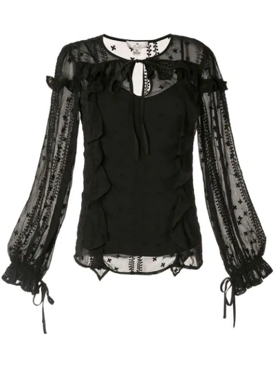 We Are Kindred Coco Ruffled Blouse In Black