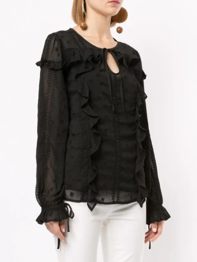 We Are Kindred Coco Ruffled Blouse In Black