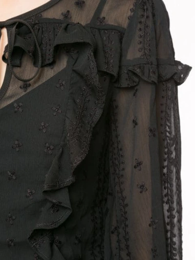 We Are Kindred Coco Ruffled Blouse In Black