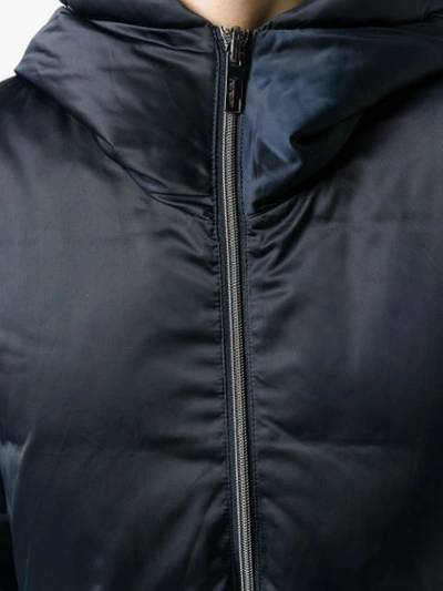 hooded feather down jacket