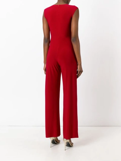 Shop Norma Kamali Fitted Jumpsuit In Red