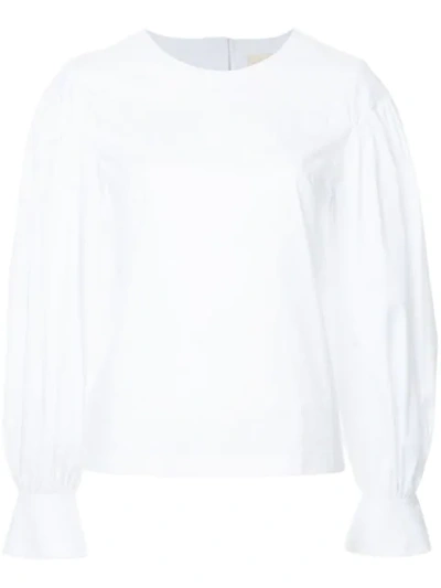 Shop Assel Tie Up Shirt - White