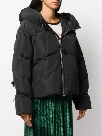 Nicole Benisti Oversized A-line Down-jacket In Black