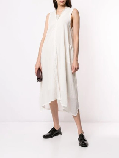 Shop Y's Flared Midi Dress In White