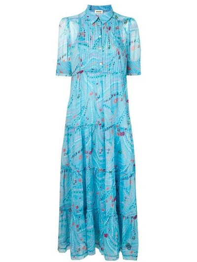 Shop Zadig & Voltaire Psyche Maxi Dress In Blue