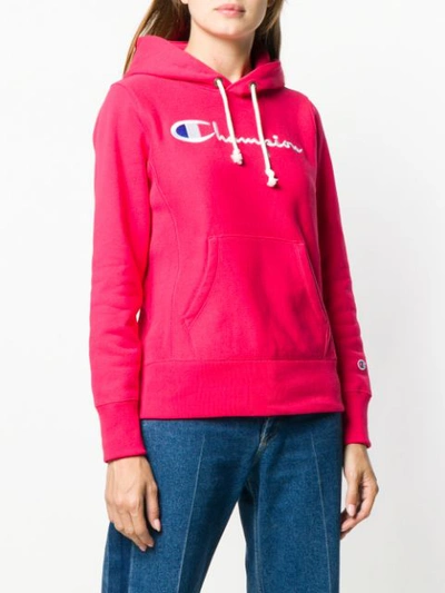 Shop Champion Brand Logo Hoodie - Pink