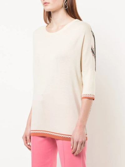 Shop Derek Lam Two-fabric Top In White