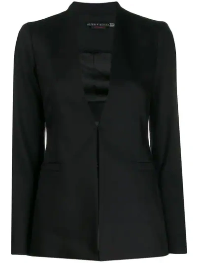 Shop Alice And Olivia Plunging Neck Blazer In Black