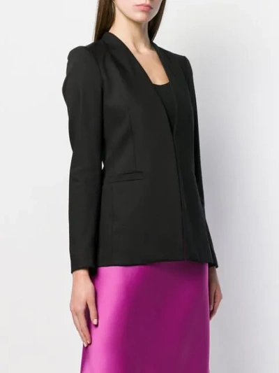 Shop Alice And Olivia Plunging Neck Blazer In Black