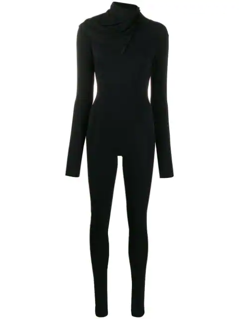 black turtleneck jumpsuit