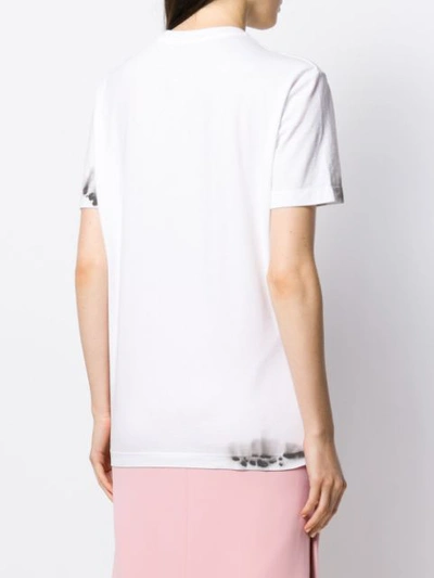 Shop N°21 Smudge Print T-shirt In White