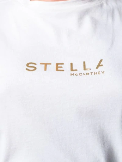 Shop Stella Mccartney Logo Printed T-shirt In White