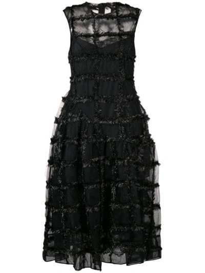 Shop Simone Rocha Textured Bell Dress - Black