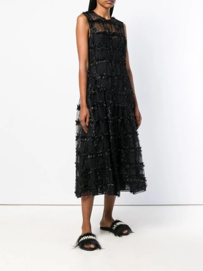 Shop Simone Rocha Textured Bell Dress - Black