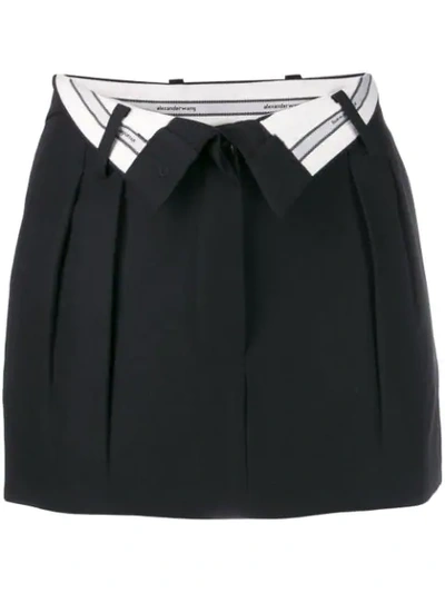 Shop Alexander Wang Open Waist Mini Skirt In Black