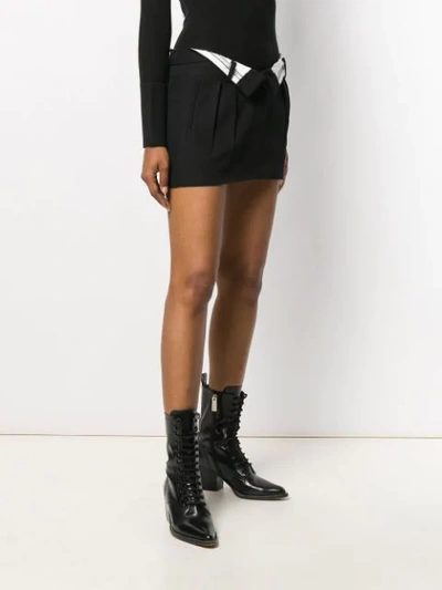 Shop Alexander Wang Open Waist Mini Skirt In Black