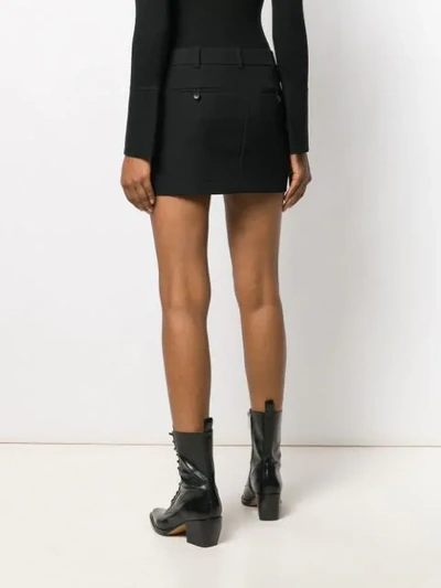 Shop Alexander Wang Open Waist Mini Skirt In Black