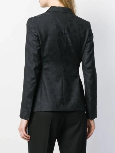 Shop Tonello Fitted Double-breasted Blazer In Black