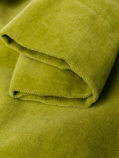 Shop Forte Forte Foglia Velvet Blazers In Green