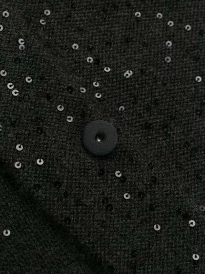Shop Brunello Cucinelli Sequin Fringe Cardigan In Black