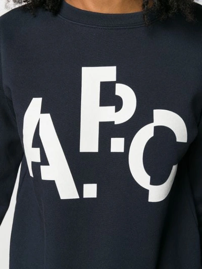 A.P.C. CONTRAST PRINT JUMPER - 蓝色