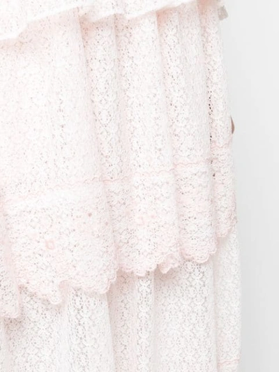 Shop Simone Rocha Frill Tiered Skirt In Pink
