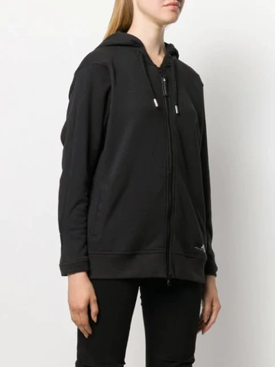 Shop Adidas By Stella Mccartney Zip Front Hoodie In Black