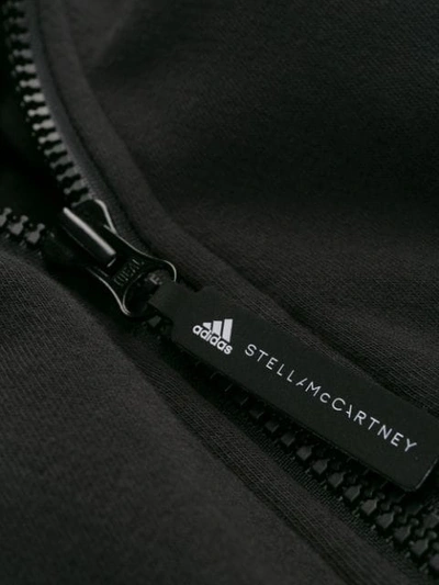 Shop Adidas By Stella Mccartney Zip Front Hoodie In Black