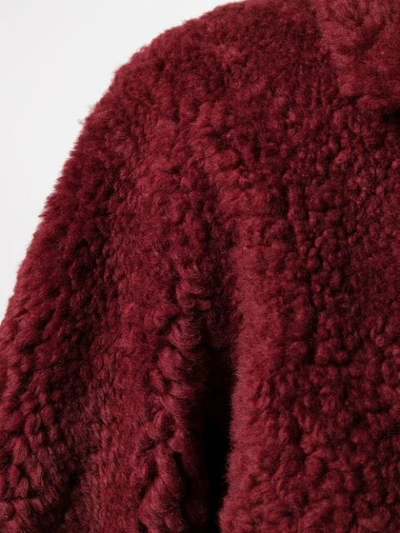 Shop Isabel Marant Sarvey Shearling Coat In Red