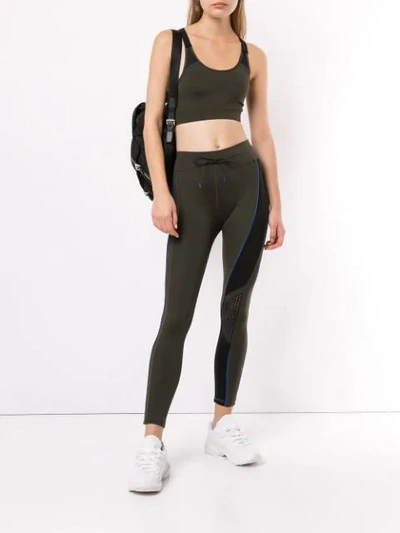 Shop The Upside Perforierte Leggings In Green