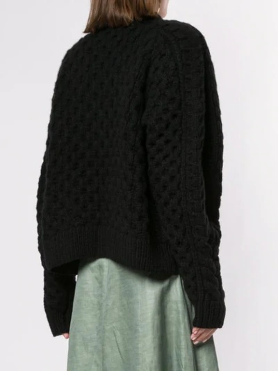 Shop Partow Chunky Knit Jumper In Black