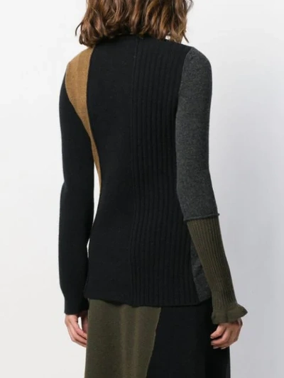 Shop Pringle Of Scotland Colour-block Fitted Sweater In Black