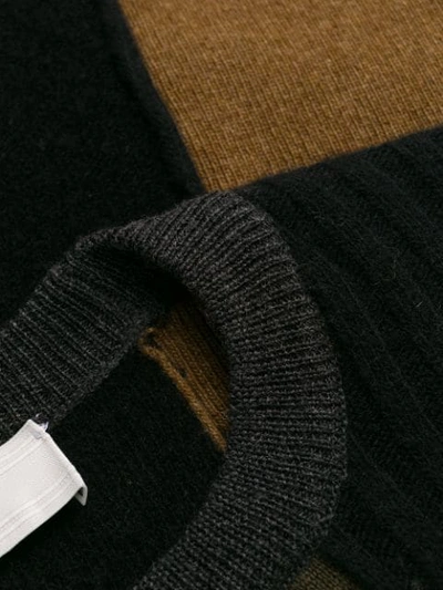 Shop Pringle Of Scotland Colour-block Fitted Sweater In Black