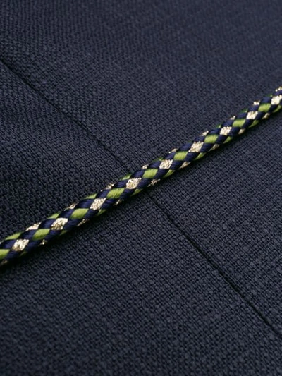 Peter Pilotto Single-breasted Braid-trimmed Tweed Jacket In Blue