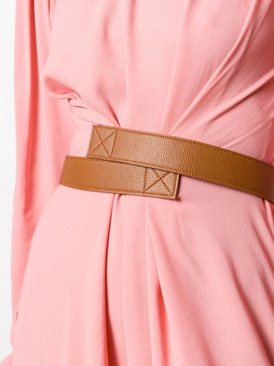 Shop Stella Mccartney Buckle Detail Neckline Dress In Pink