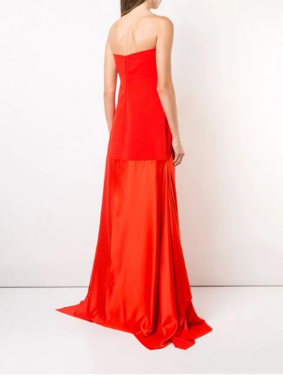 Shop Solace London Strapless Floor-length Gown - Red
