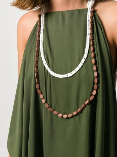 Shop Jacquemus Draped Blouse In Green