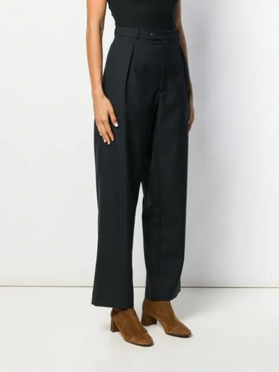 Shop Roseanna High-waisted Reversible Trousers In Blue